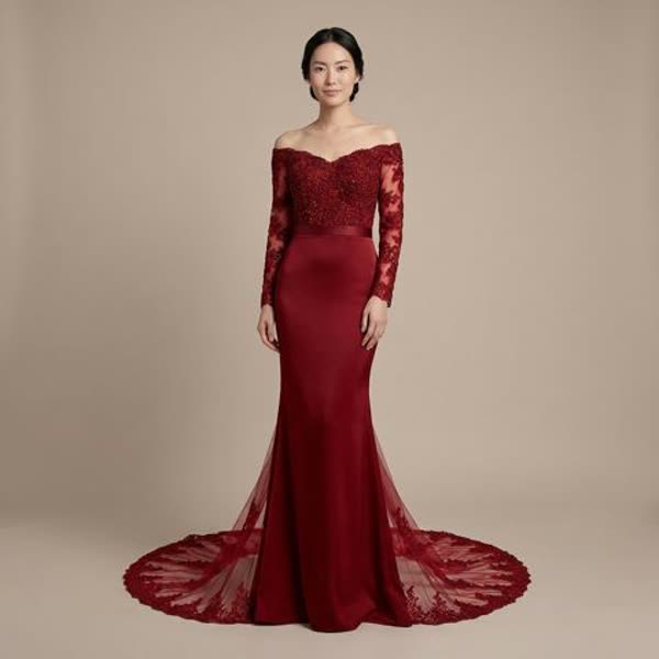 Mermaid off-the-shoulder wedding dress from the collection