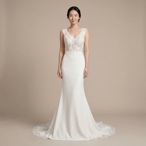 Trumpet V-neck wedding dress from the collection