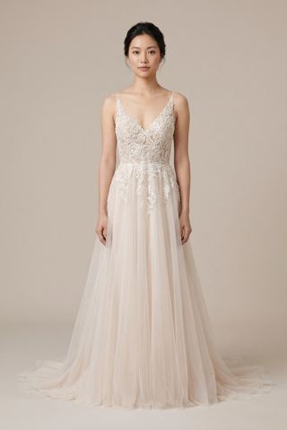 Lace-bodice A-line wedding dress from the collection
