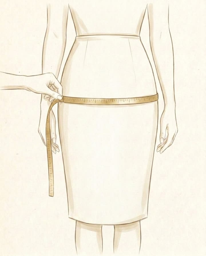 Illustration of a measuring tape around the bottom at its fullest point