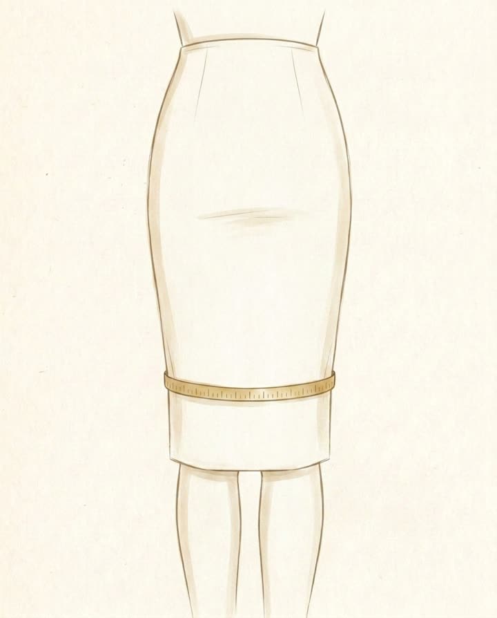 Illustration of a tape wrapped around both thighs above the knees