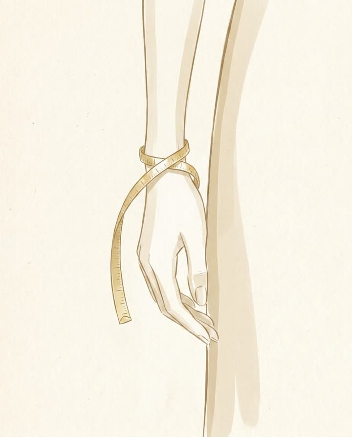 Illustration of a tape wrapped around the wrist